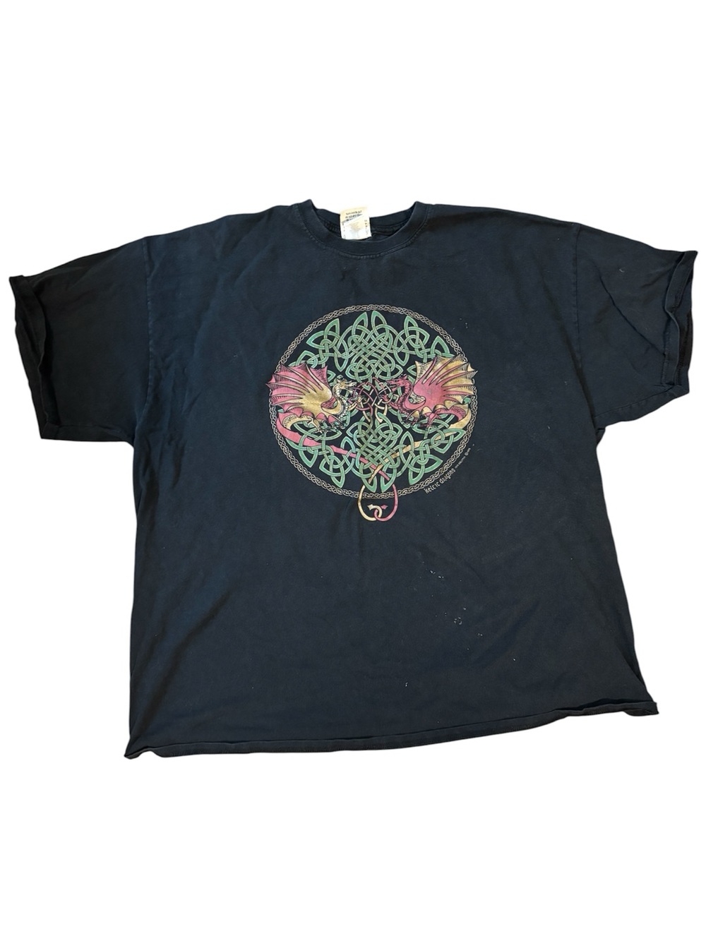 Black Celtic Dragon Graphic Tee 🐉
